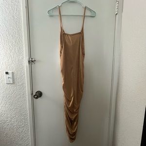 Tan body con dress